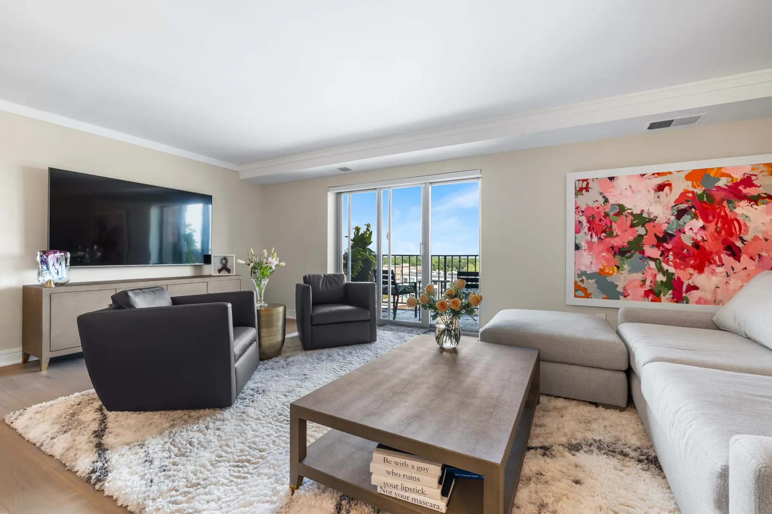 Living room at 411 S Old Woodward Avenue property example